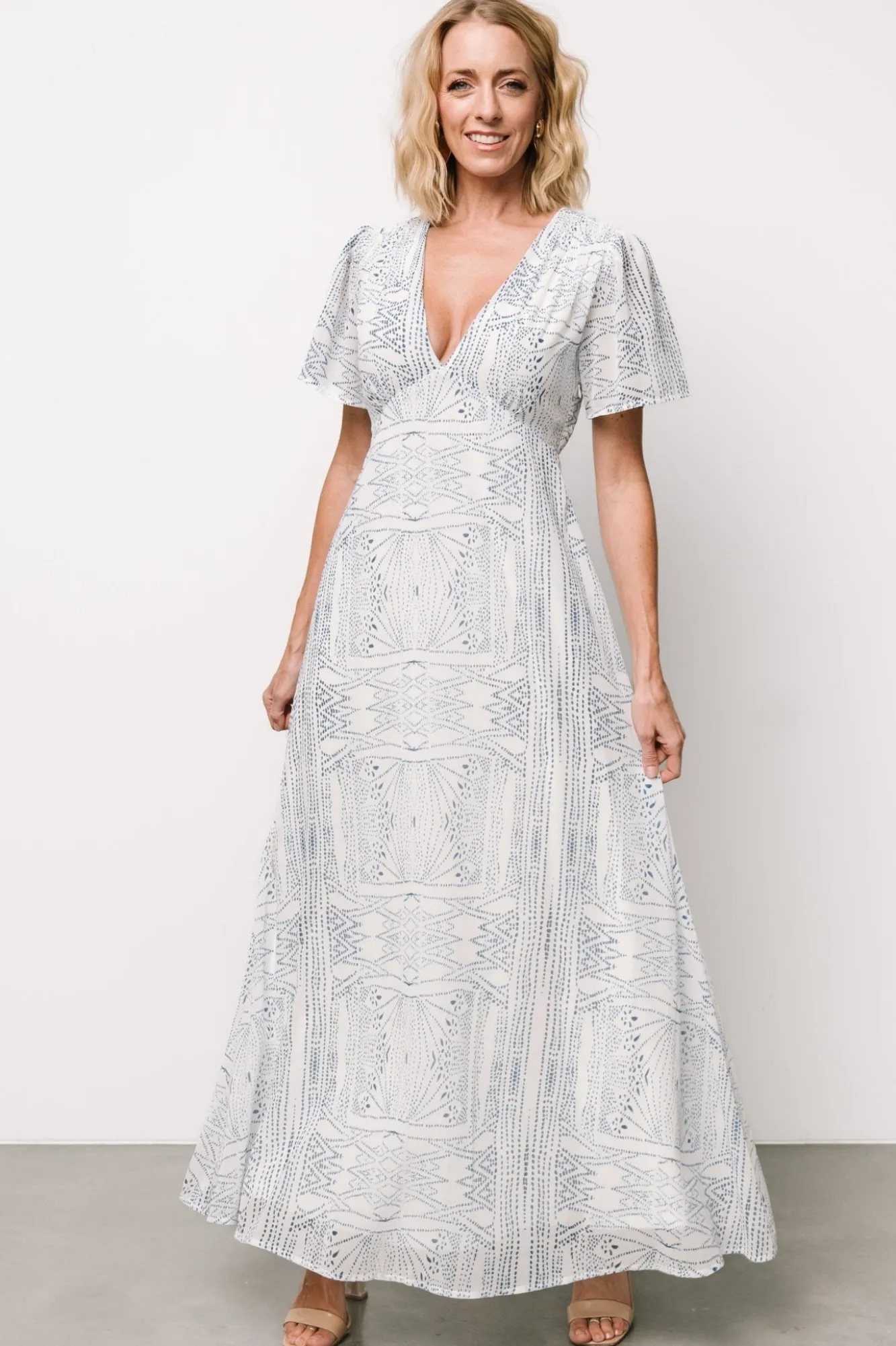 Baltic Born Skyla Deep V Maxi Dress | Blue Print