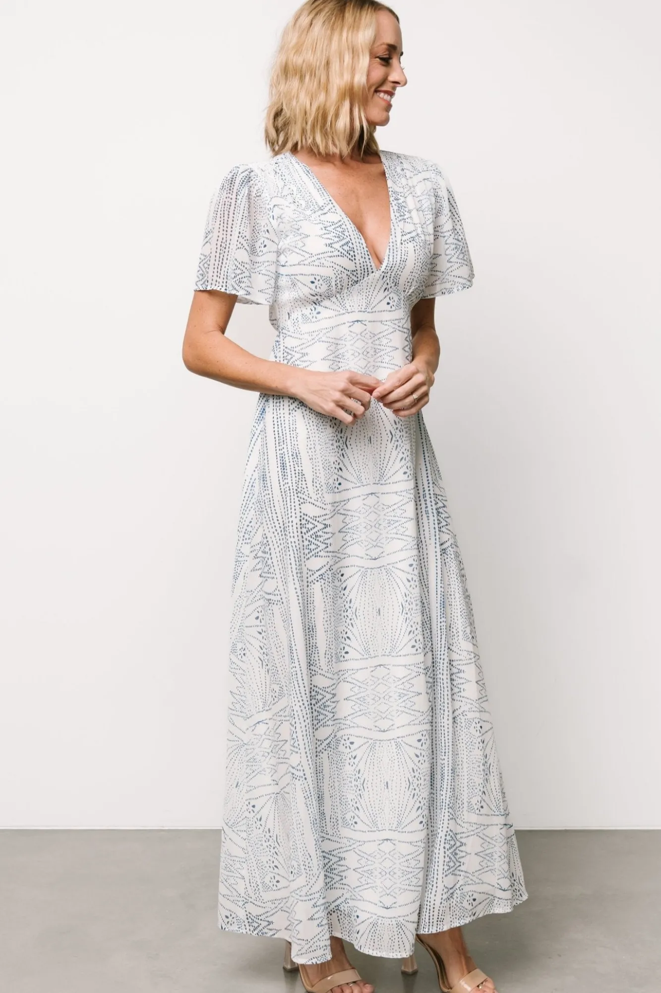 Baltic Born Skyla Deep V Maxi Dress | Blue Print
