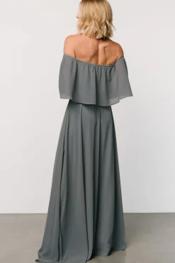 Baltic Born Sonia Off Shoulder Maxi Dress | Dusty Blue