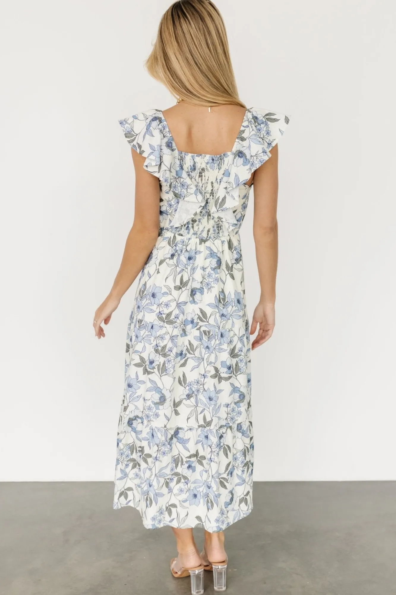Baltic Born Sorrento Ruffle Dress | Blue Floral
