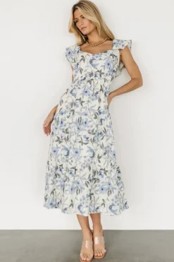 Baltic Born Sorrento Ruffle Dress | Blue Floral