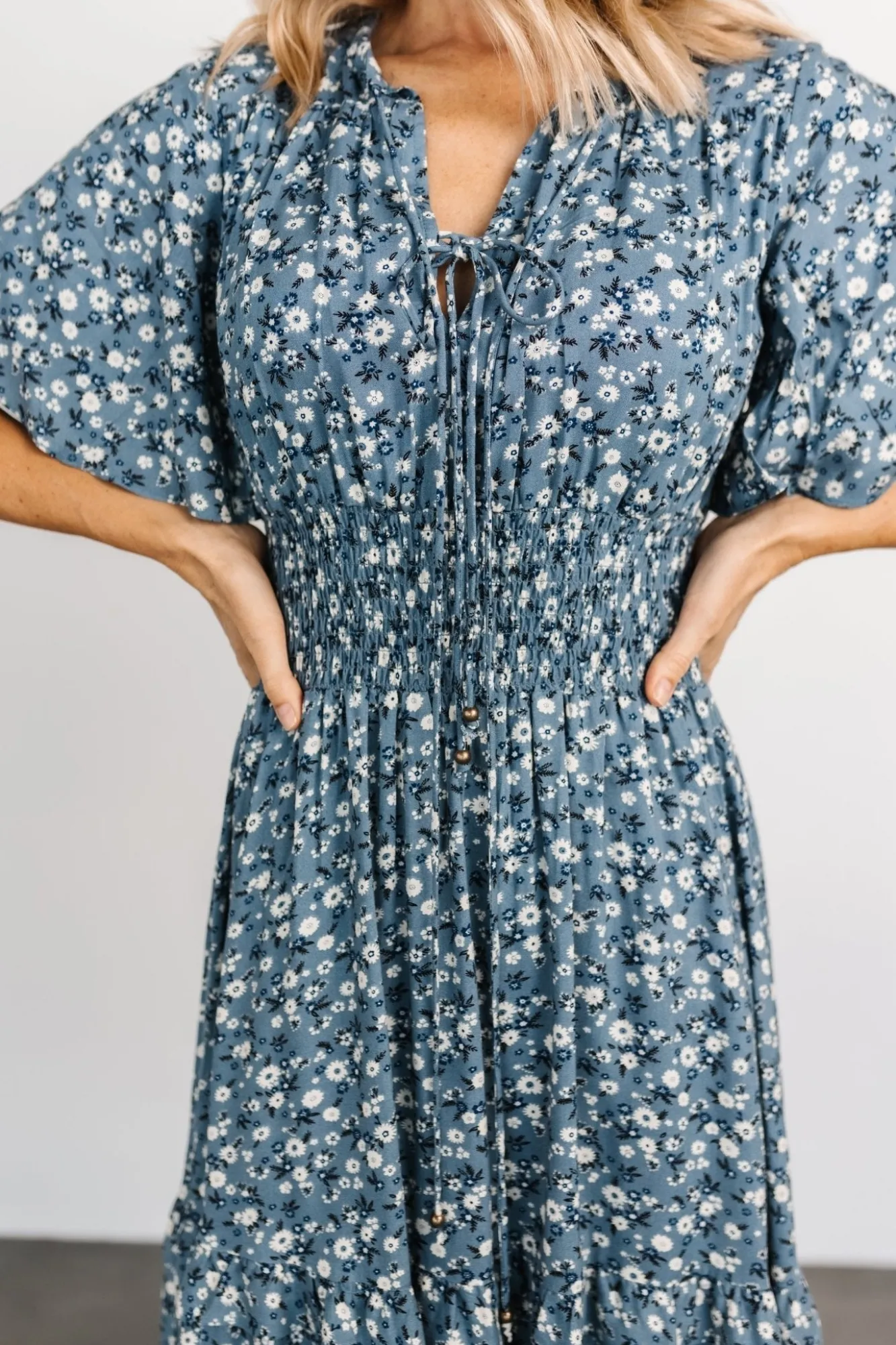 Baltic Born Spell Boho Midi Dress | Blue Floral