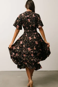 Baltic Born Spell Boho Midi Dress | Midnight Garden