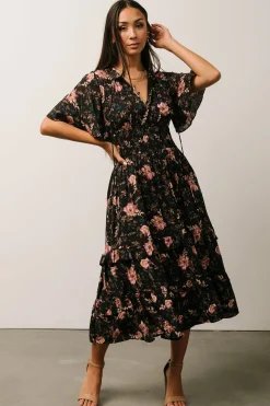 Baltic Born Spell Boho Midi Dress | Midnight Garden