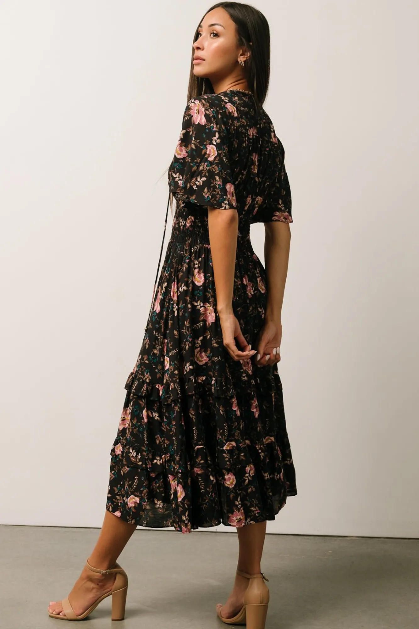 Baltic Born Spell Boho Midi Dress | Midnight Garden