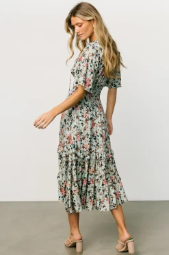 Baltic Born Spell Boho Midi Dress | Sage + Pink Floral