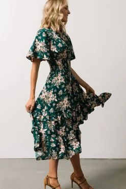Baltic Born Spell Boho Midi Dress | Topaz + Blush Floral