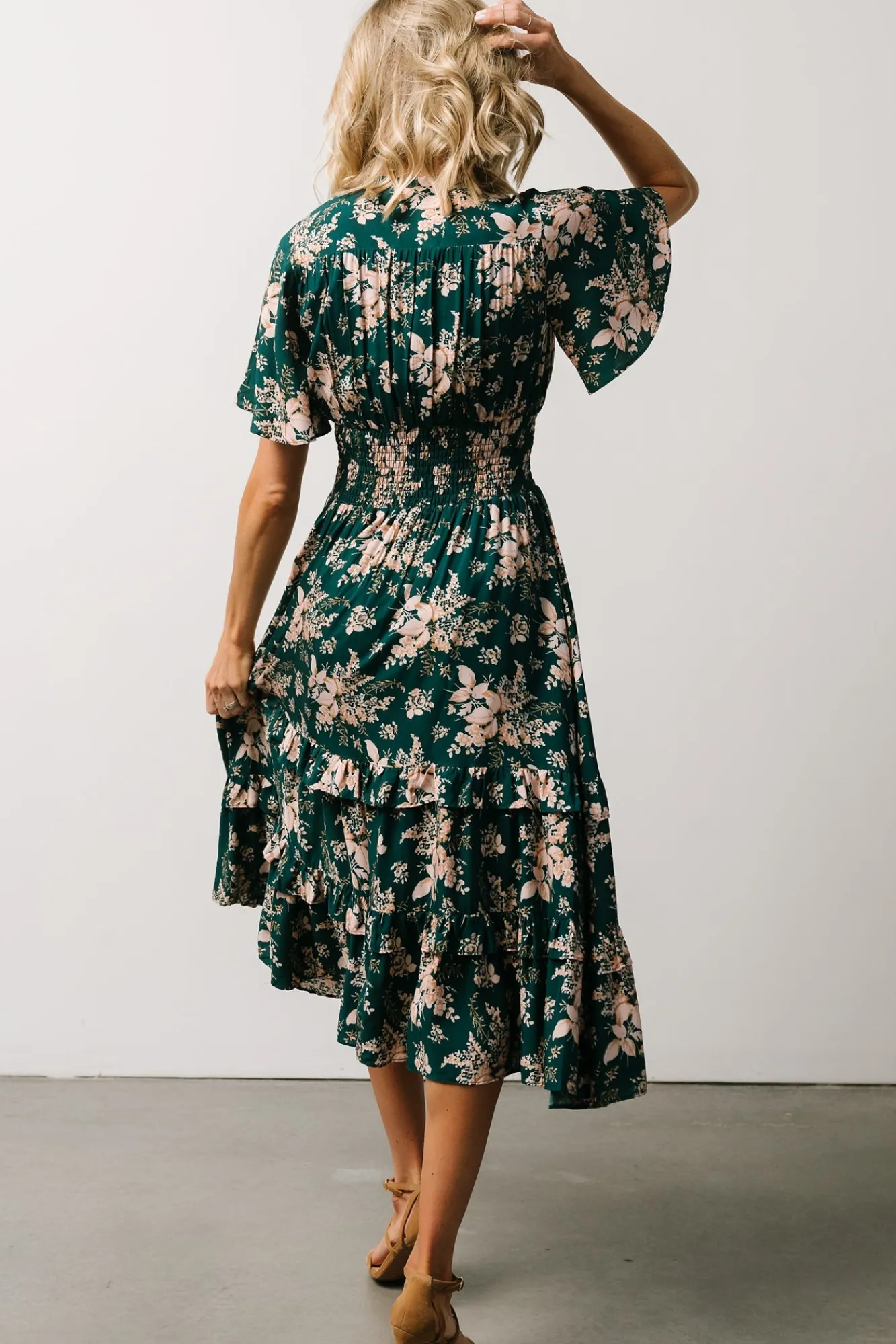 Baltic Born Spell Boho Midi Dress | Topaz + Blush Floral