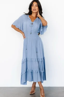 Baltic Born Spell Boho Midi Dress | Whisper Blue
