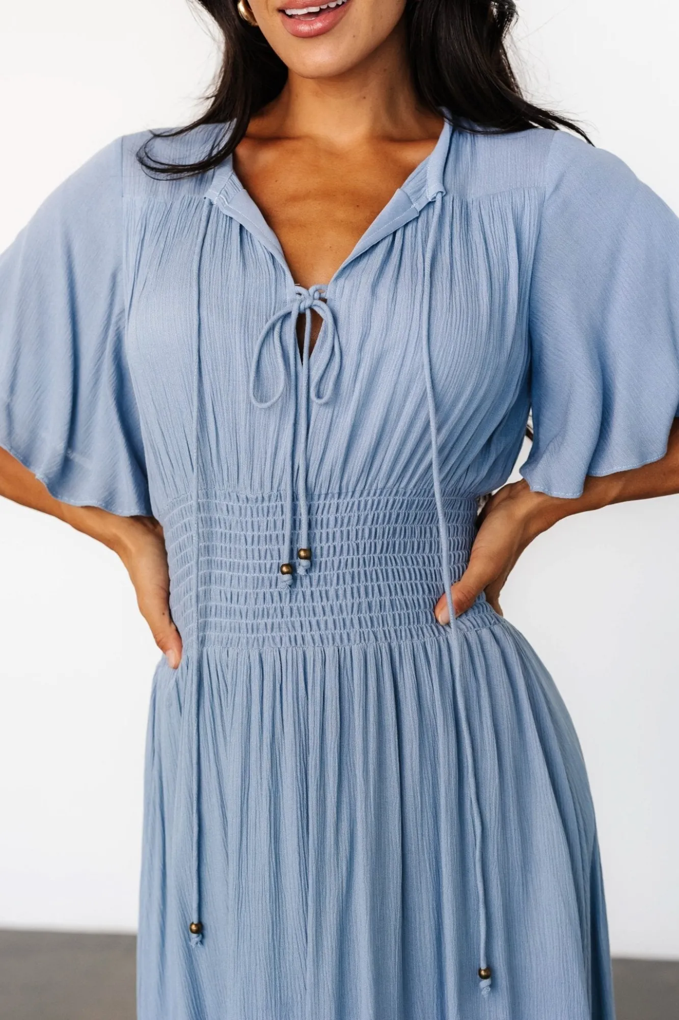 Baltic Born Spell Boho Midi Dress | Whisper Blue