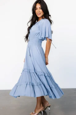 Baltic Born Spell Boho Midi Dress | Whisper Blue