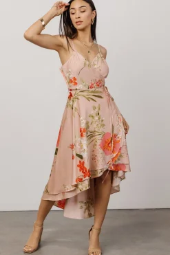 Baltic Born Steffi Tulip Wrap Dress | Pink Multi Floral