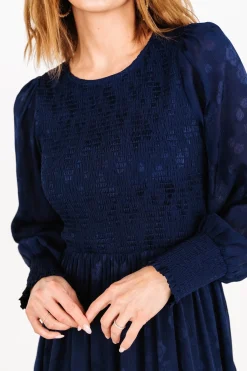 Baltic Born Stockholm Smocked Dress | Midnight Blue