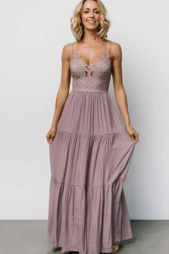 Baltic Born Summerlin Lace Top Maxi Dress | Dusty Mauve