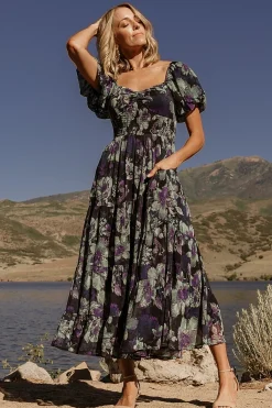 Baltic Born Suzy Maxi Dress | Dark Blue Multi
