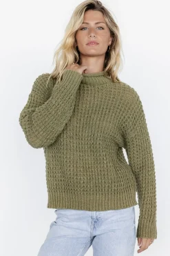 Baltic Born Syracuse Chunky Knit Sweater | Dusty Olive