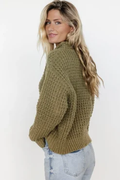 Baltic Born Syracuse Chunky Knit Sweater | Dusty Olive
