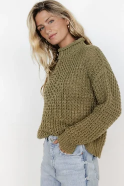 Baltic Born Syracuse Chunky Knit Sweater | Dusty Olive