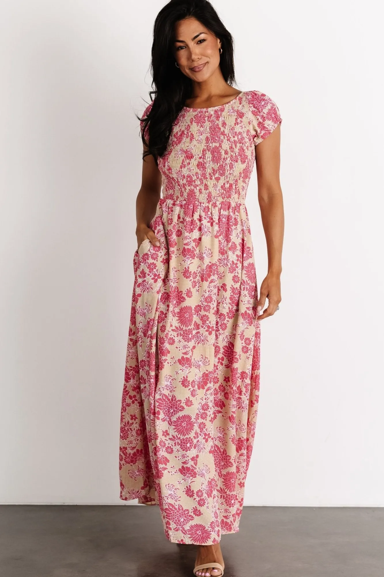 Baltic Born Tabitha Open Back Maxi Dress | Yellow + Coral