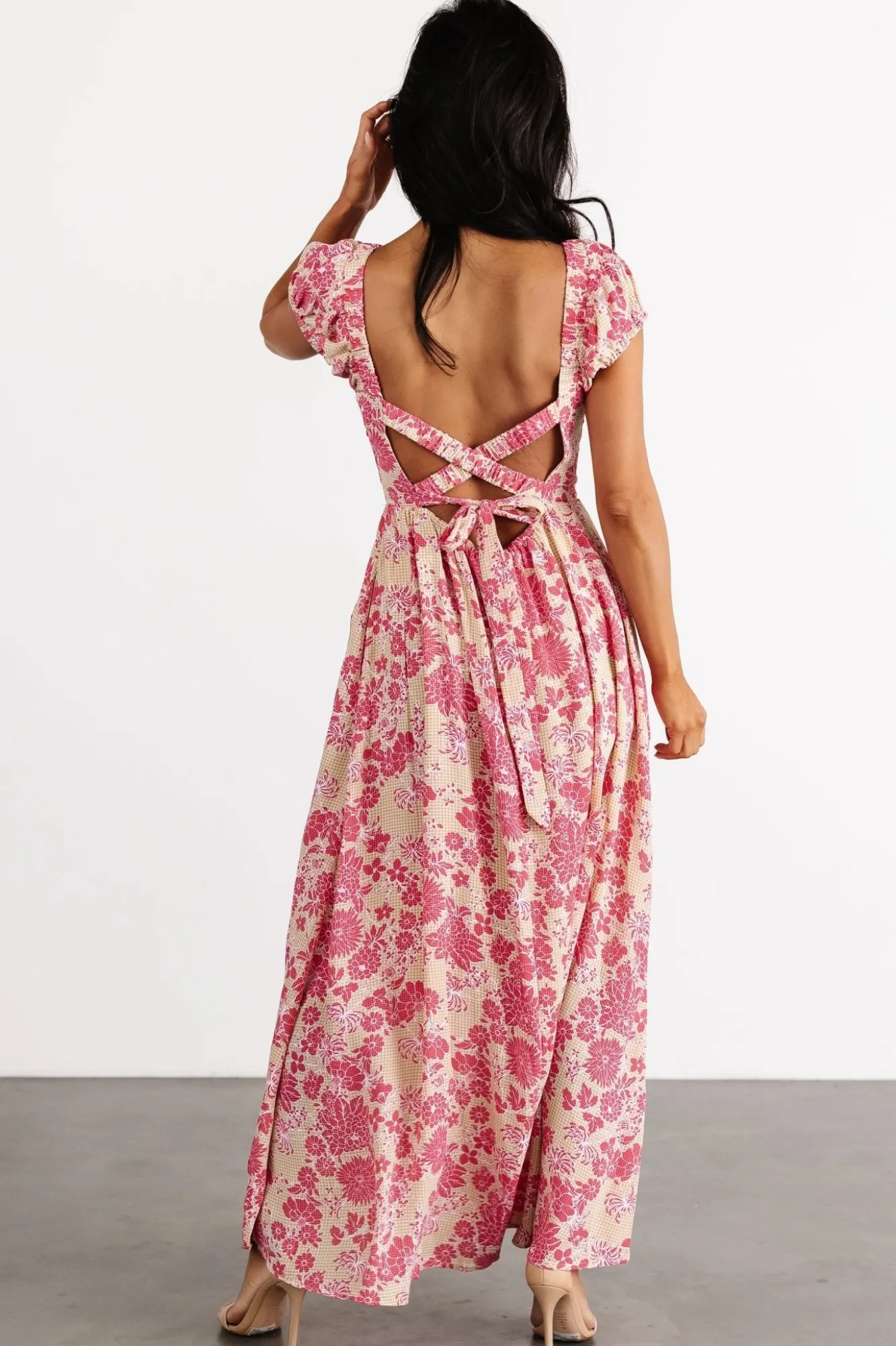 Baltic Born Tabitha Open Back Maxi Dress | Yellow + Coral