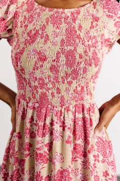 Baltic Born Tabitha Open Back Maxi Dress | Yellow + Coral