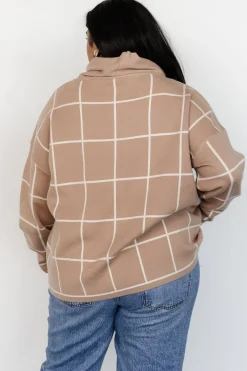 Baltic Born Tahoe Turtleneck Sweater | Taupe + Cream