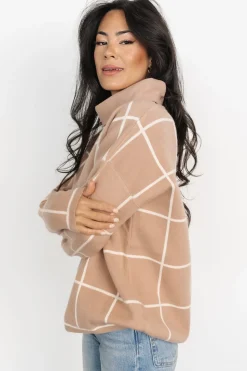 Baltic Born Tahoe Turtleneck Sweater | Taupe + Cream
