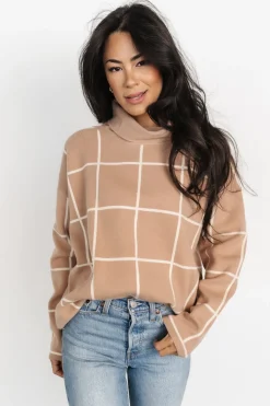 Baltic Born Tahoe Turtleneck Sweater | Taupe + Cream