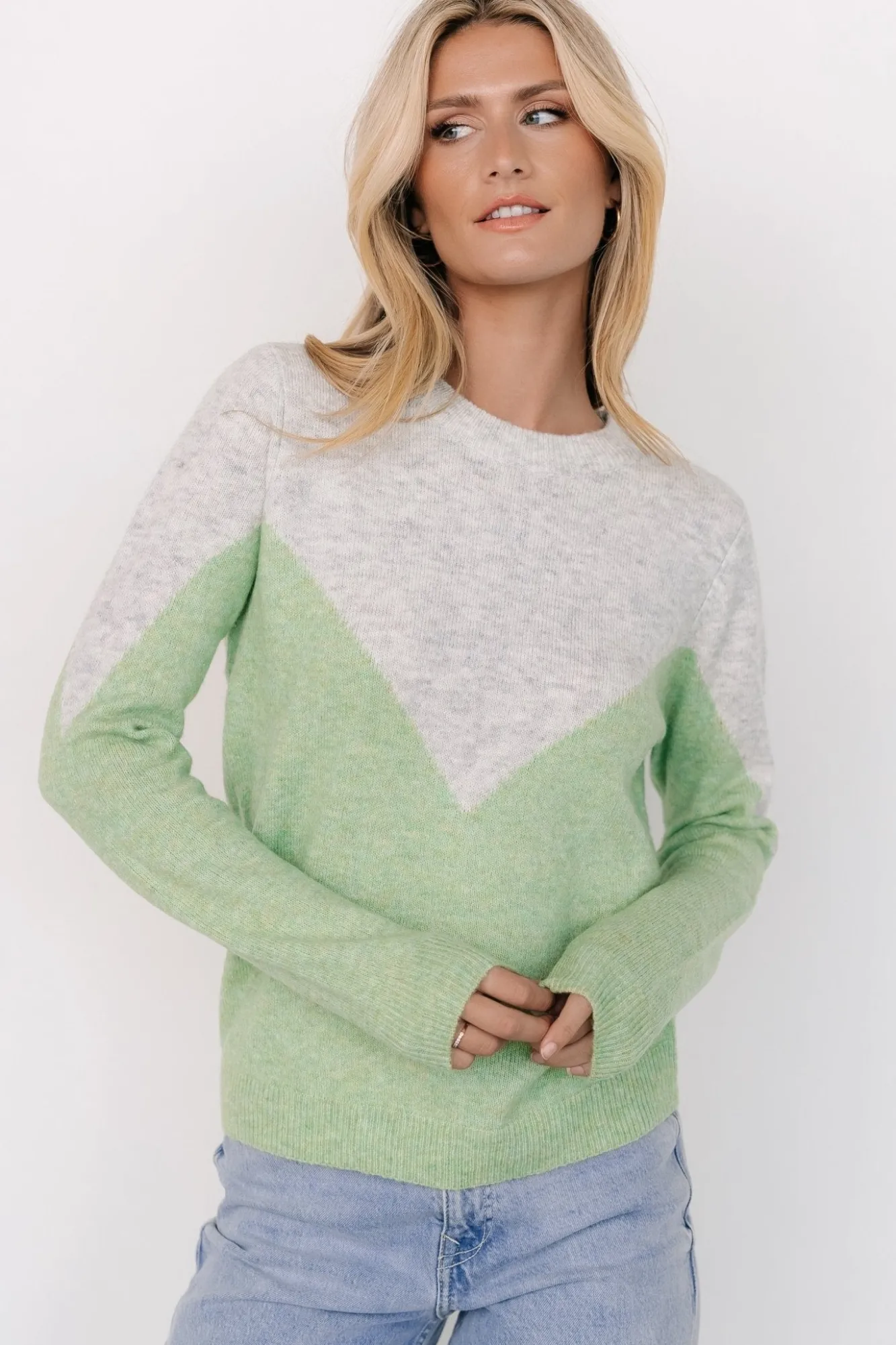 Baltic Born Tanner Sweater | Gray + Green