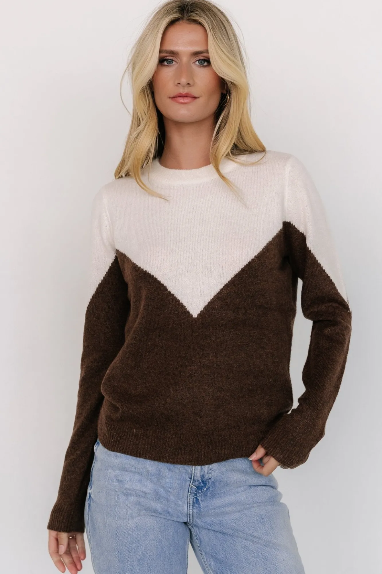 Baltic Born Tanner Sweater | Ivory + Brown