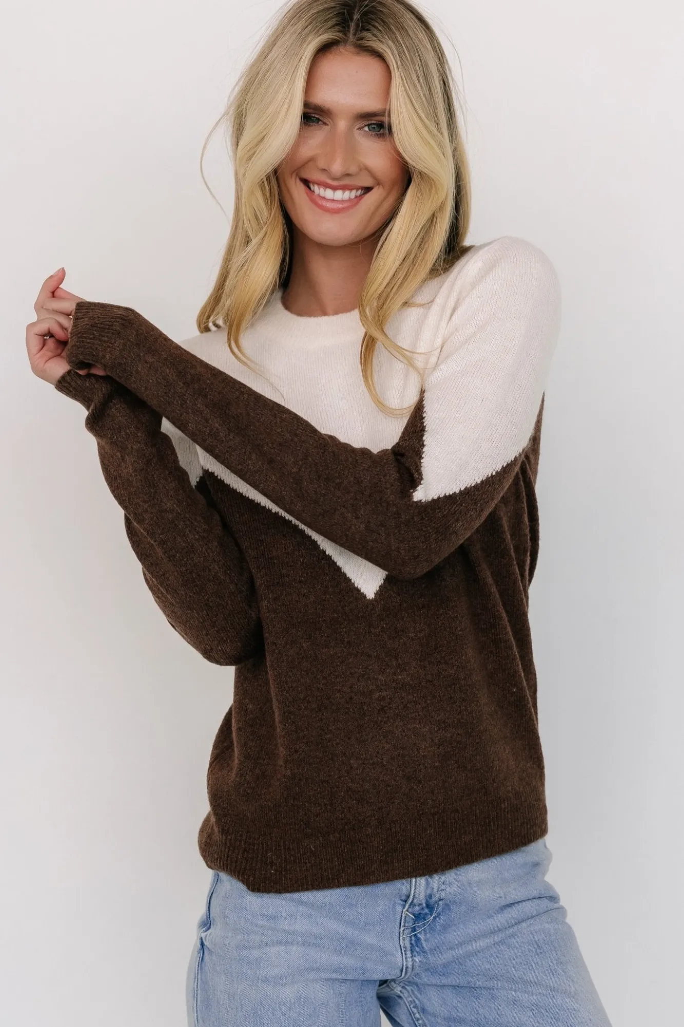 Baltic Born Tanner Sweater | Ivory + Brown
