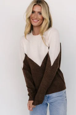 Baltic Born Tanner Sweater | Ivory + Brown