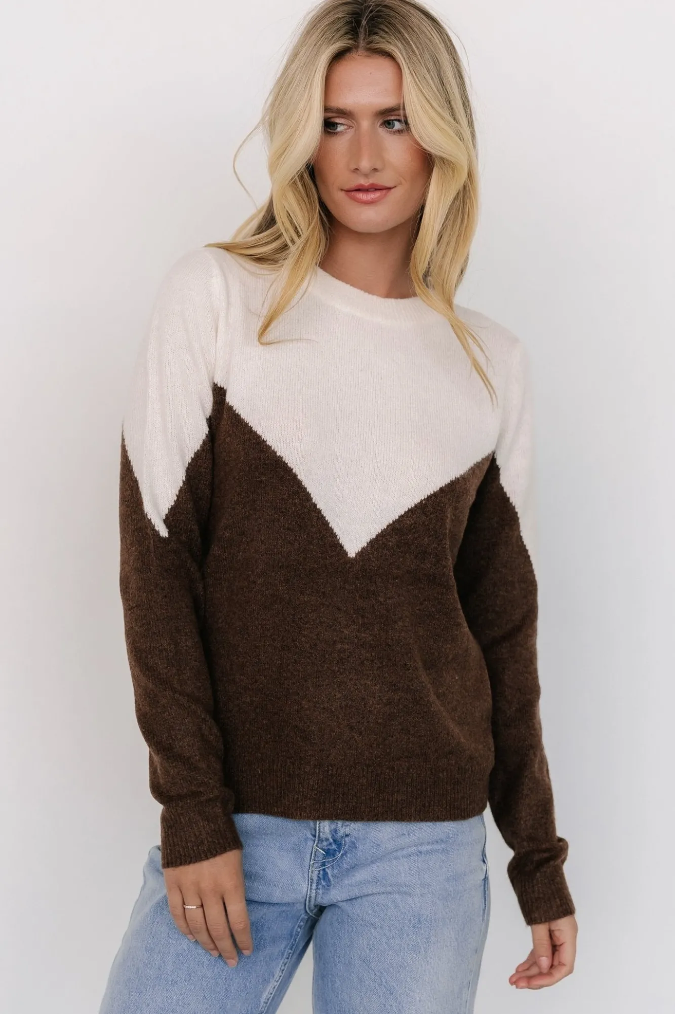 Baltic Born Tanner Sweater | Ivory + Brown