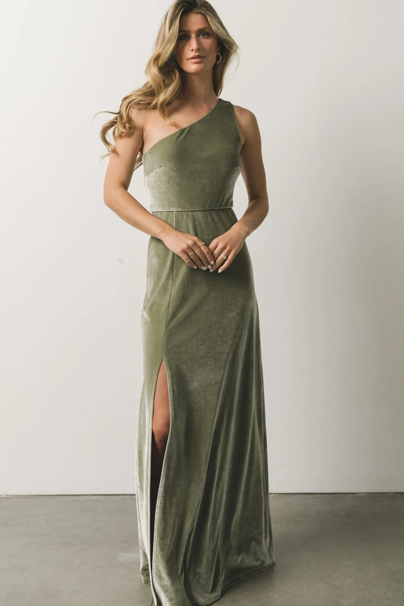 Baltic Born Tatiana Velvet One Shoulder Maxi Dress |
