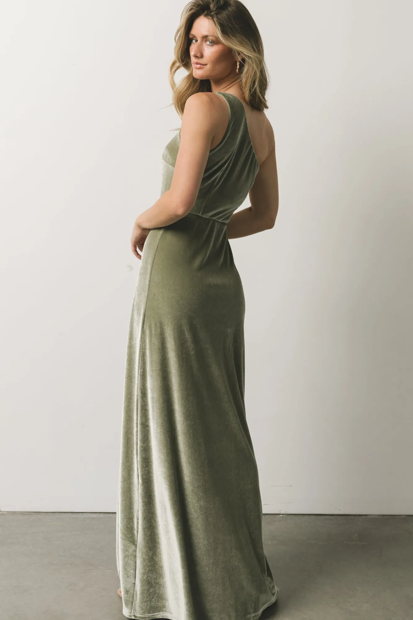 Baltic Born Tatiana Velvet One Shoulder Maxi Dress |