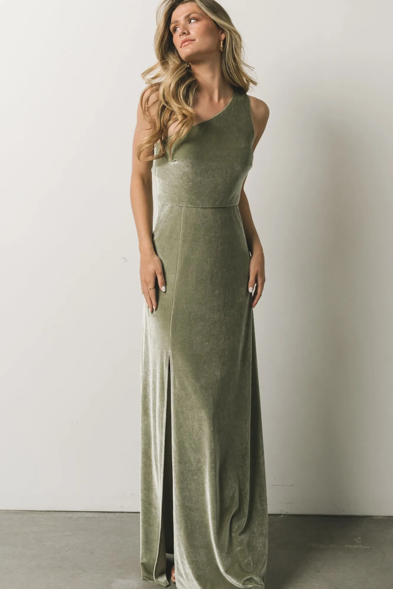 Baltic Born Tatiana Velvet One Shoulder Maxi Dress |
