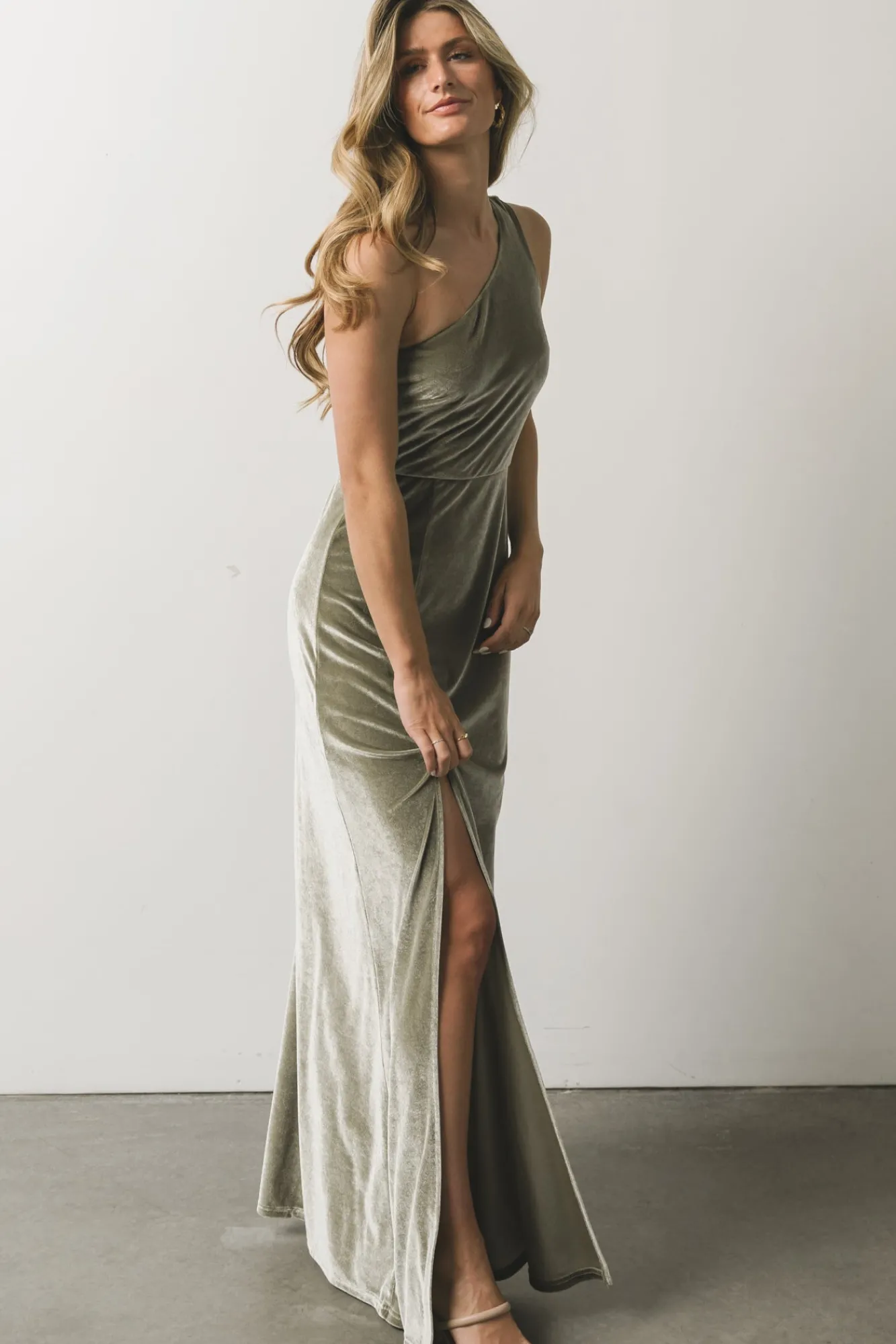 Baltic Born Tatiana Velvet One Shoulder Maxi Dress |