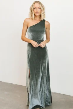Baltic Born Tatiana Velvet One Shoulder Maxi Dress |