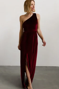 Baltic Born Tatiana Velvet One Shoulder Maxi Dress |