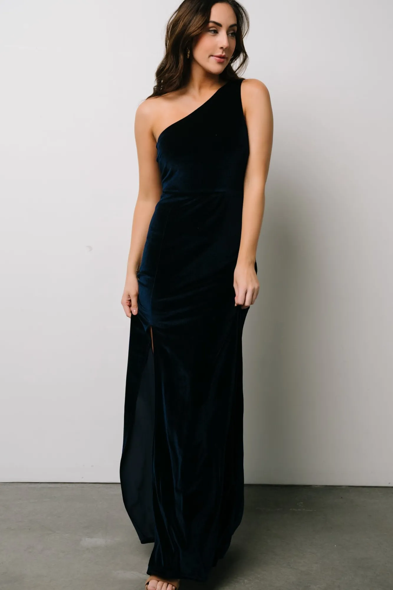 Baltic Born Tatiana Velvet One Shoulder Maxi Dress |