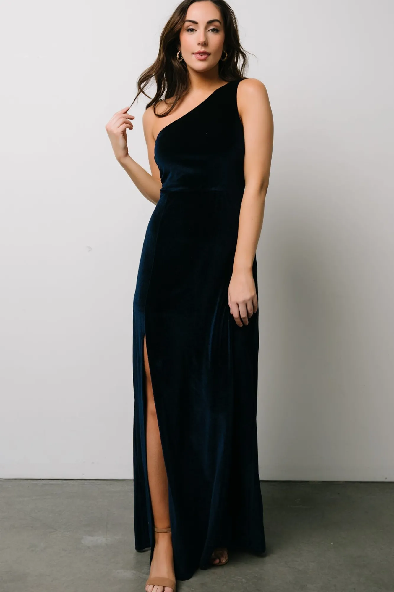 Baltic Born Tatiana Velvet One Shoulder Maxi Dress |