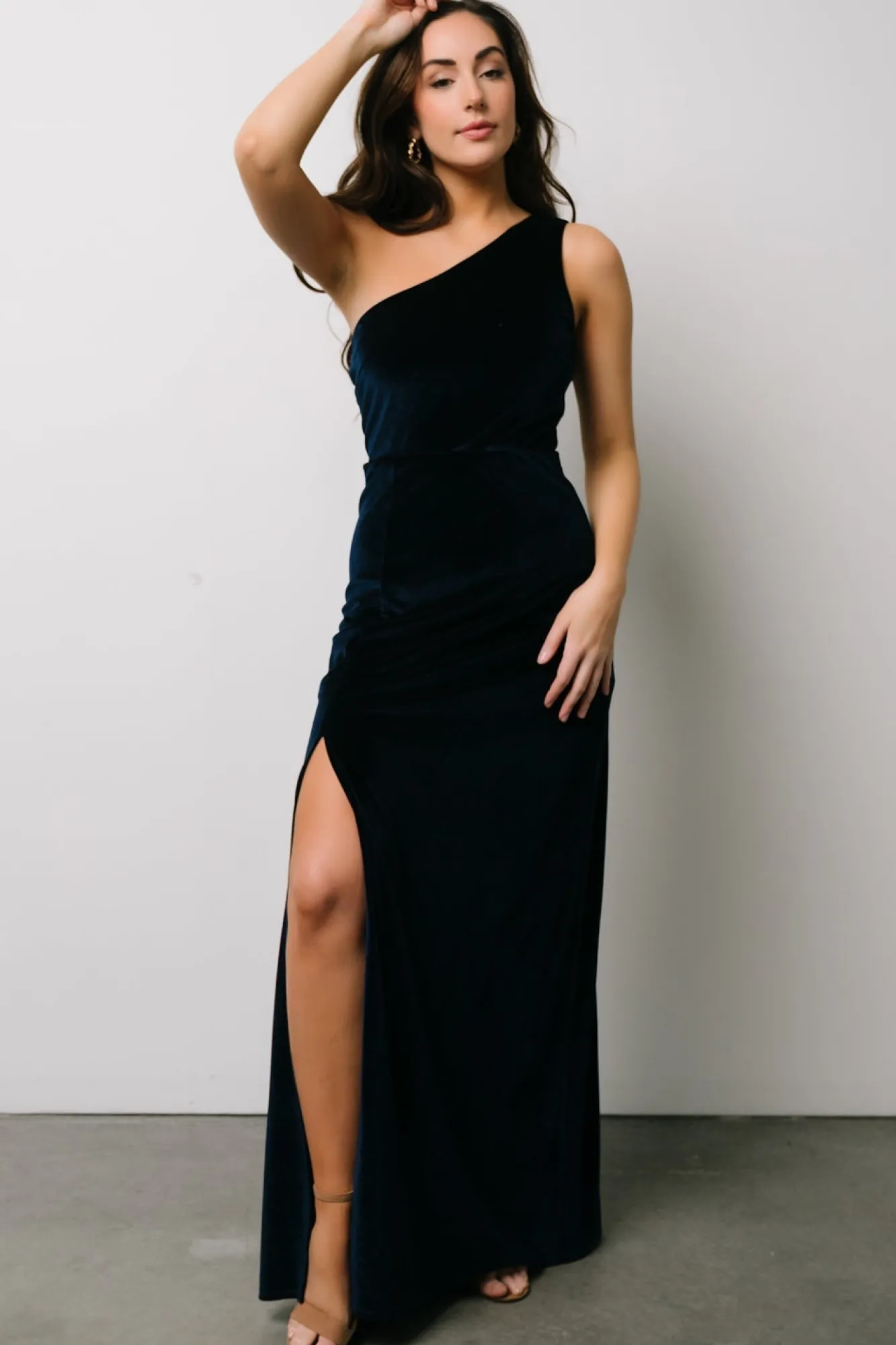 Baltic Born Tatiana Velvet One Shoulder Maxi Dress |