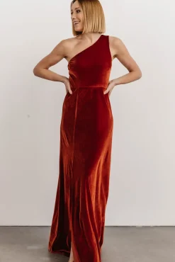 Baltic Born Tatiana Velvet One Shoulder Maxi Dress |