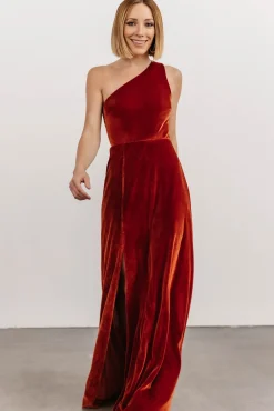 Baltic Born Tatiana Velvet One Shoulder Maxi Dress |