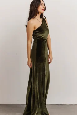 Baltic Born Tatiana Velvet One Shoulder Maxi Dress |
