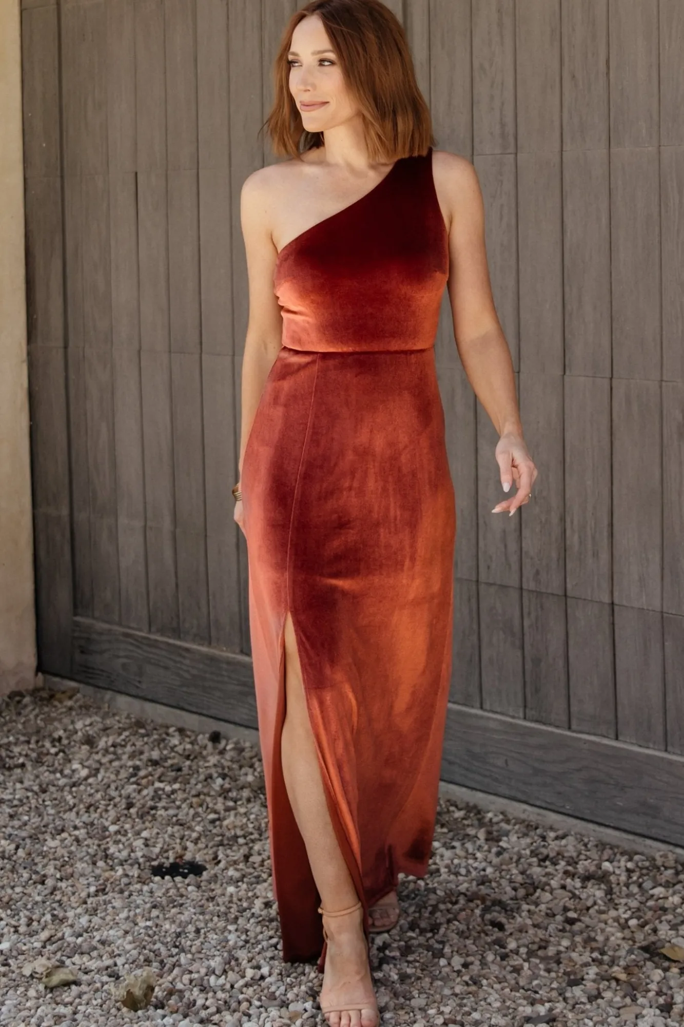 Baltic Born Tatiana Velvet One Shoulder Maxi Dress |
