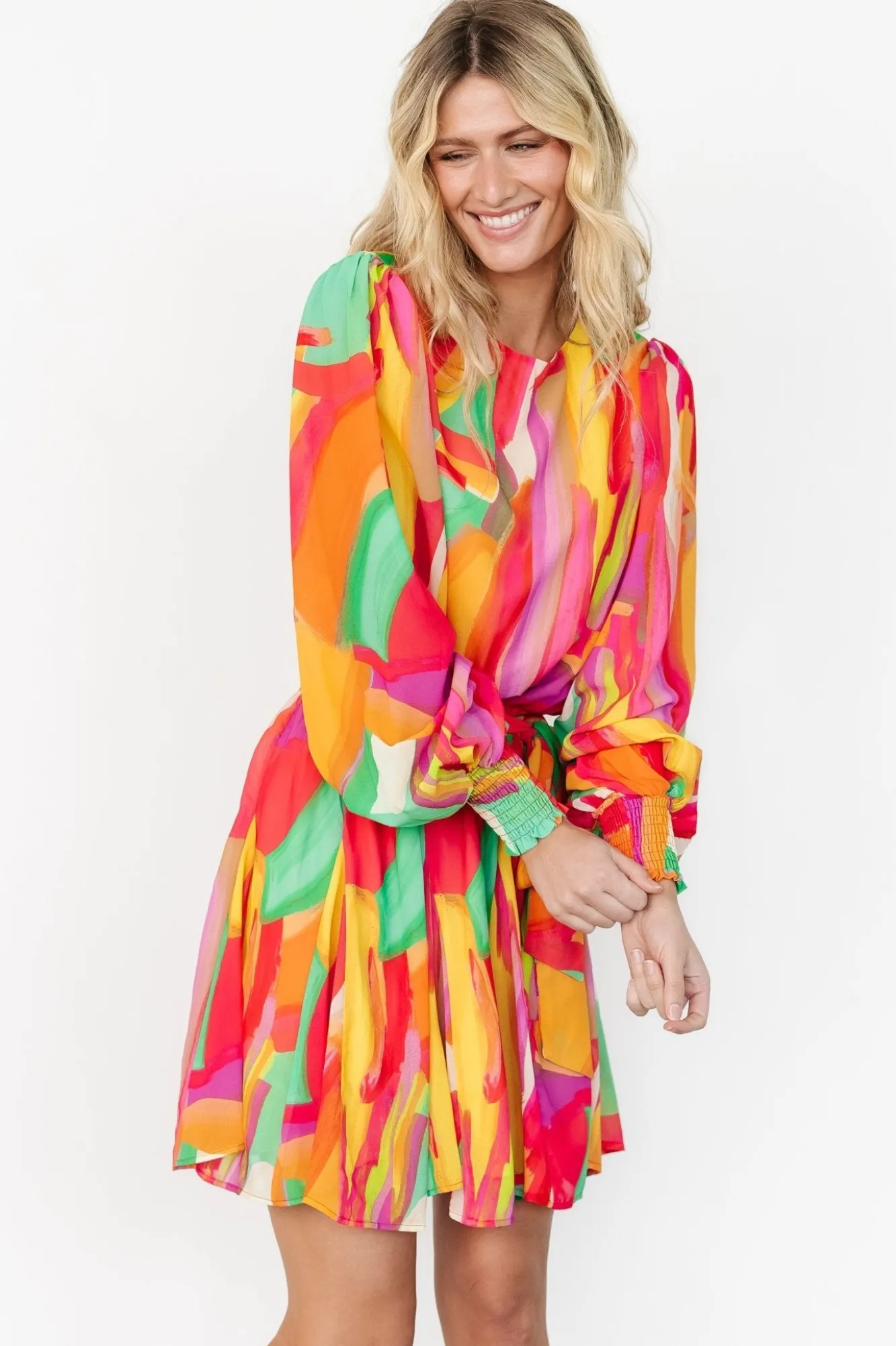 Baltic Born Tavana Short Dress | Multi Print