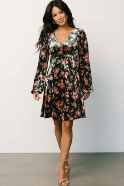 Baltic Born Teri Velvet Short Dress | Forest Multi