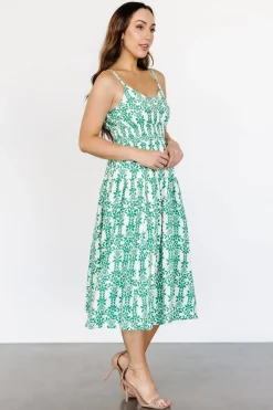 Baltic Born Thebes Tank Midi Dress | Green Print
