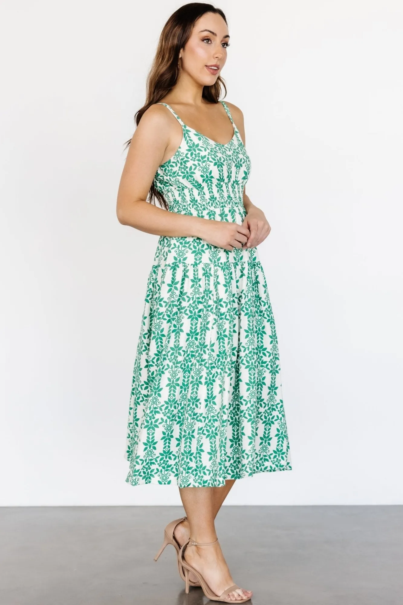 Baltic Born Thebes Tank Midi Dress | Green Print